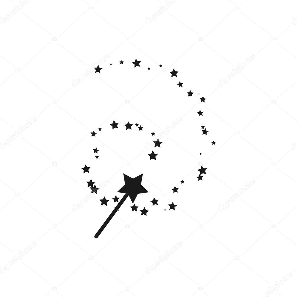 Magic wand. Simple vector icon for thematic design, sites and applications, isolated on white background.