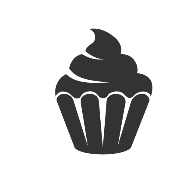 Ikona Muffinu Jednoduchá Vektorová Ilustrace Pro Webové Stránky Aplikace Izolované — Stockový vektor