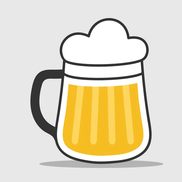 Κούπα Μπύρας Για Αυτοκόλλητα Λογότυπα Αυτοκόλλητα Και Σχεδιασμό Θέματος Χρώμα — Διανυσματικό Αρχείο