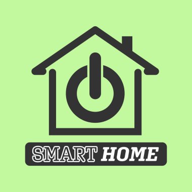 Zekice bir ev. Web siteleri, uygulamalar, logolar, logolar ve etiketler için beyaz arkaplanda izole edilmiş basit vektör simgesi