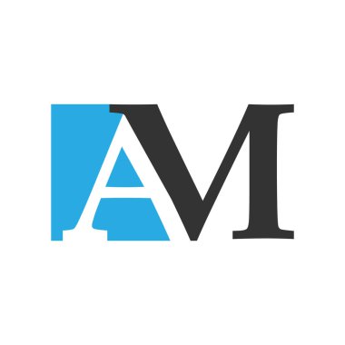 A ve M harfleri ile biçimlendirilmiş vektör illüstrasyonuName