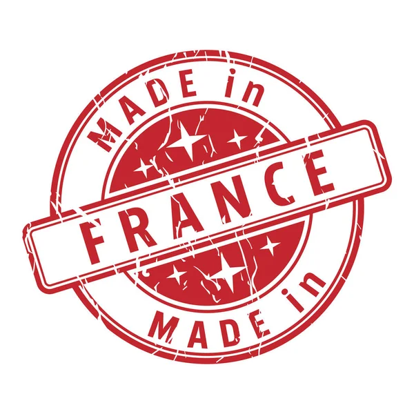 Siegelabdruck Mit Der Aufschrift Made Frankreich Isoliert Auf Weißem Hintergrund — Stockvektor