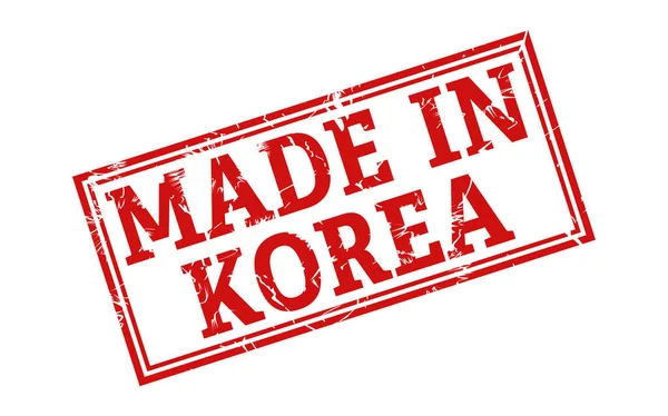 Марка Написом Made Korea Ізольована Білому Тлі — стоковий вектор