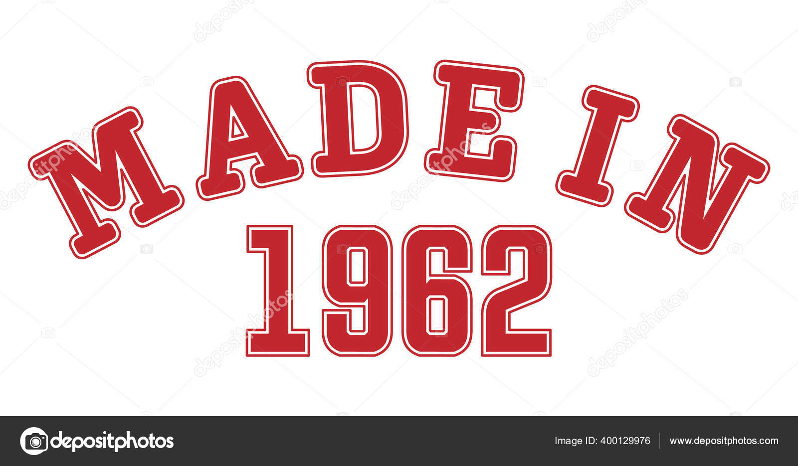 Made 1962 Lettering Year Birth Special Event Printing Clothing ...