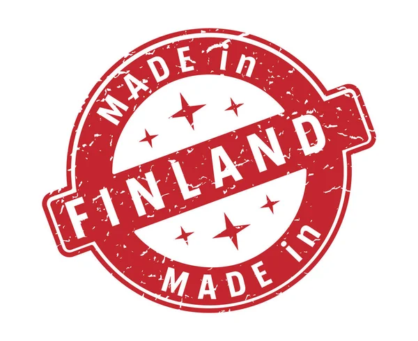 Een Impressie Van Een Zegel Met Inscriptie Made Finland Geïsoleerd — Stockvector