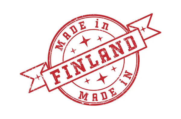 Egy Pecsét Lenyomata Rajta Made Felirattal Finnország Ban Elszigetelve Egy — Stock Vector