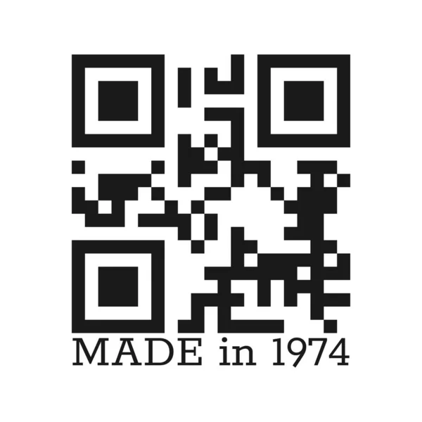 Напис Був Зроблений 1974 Році Векторні Ілюстрації Ізольовані Білому Тлі — стоковий вектор
