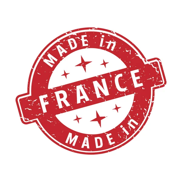 Impressione Sigillo Con Iscrizione Made France Isolato Uno Sfondo Bianco — Vettoriale Stock