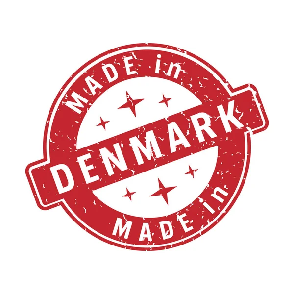 DENMARK 'ta yapılmış bir mühür izi, beyaz bir grupta izole edilmiş.