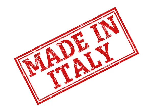 白を基調としたイタリア製の文字が刻まれた切手 — ストックベクタ