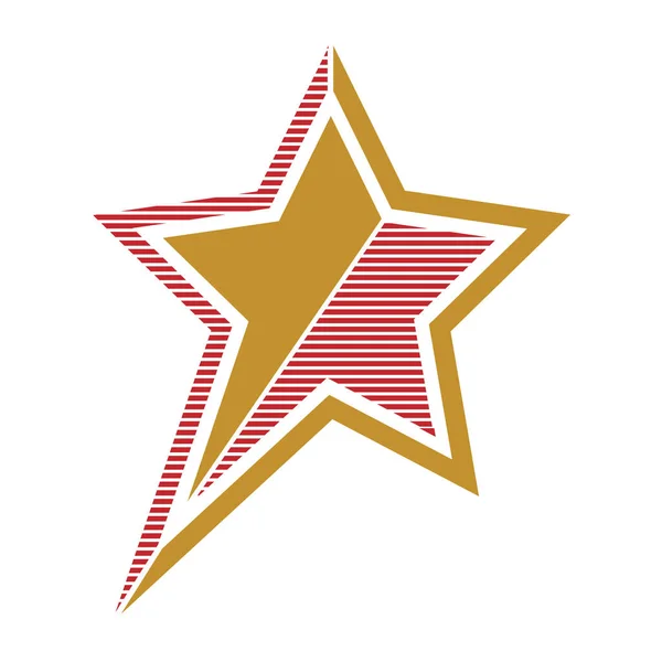 Stella Modello Logo Adesivo Emblema Isolato Uno Sfondo Bianco — Vettoriale Stock