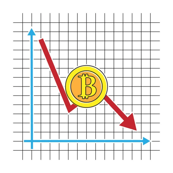 Cryptocurrency Idézetek Diagramja Stilizált Vektor Illusztráció Elszigetelt Fehér Backgroun — Stock Vector