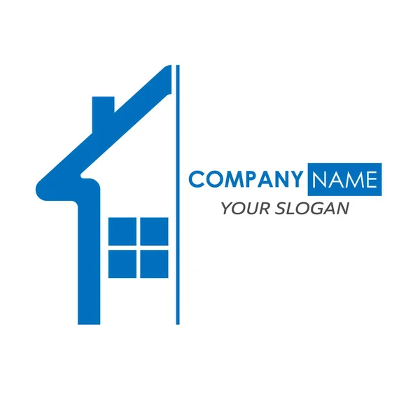 Modelo Logotipo Para Edifício Empresa Reparação Venda Aluguel Habitação Isolado — Vetor de Stock