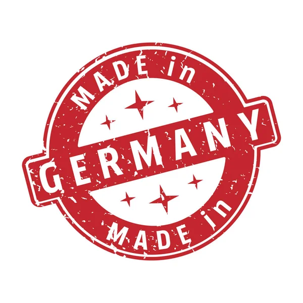 Impressione Sigillo Con Iscrizione Made Germania Isolato Uno Sfondo Bianco — Vettoriale Stock