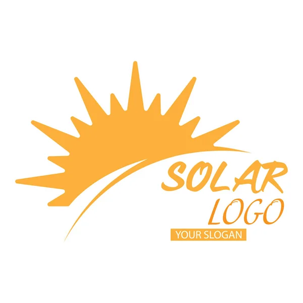 Solar Logo Vektorillustration Für Ein Logo Eine Vorlage Oder Ein — Stockvektor