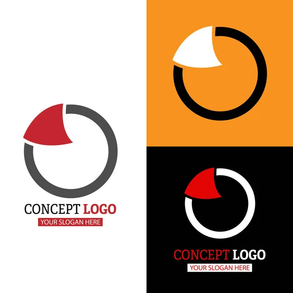 Abstrakcyjne Logo Ilustracja Wektora Koloru Dla Logo Naklejki Lub Godła — Wektor stockowy
