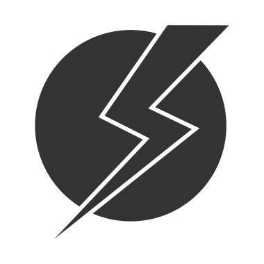 Yıldırım çemberi bozuyor. Basit vektör çizimi, düz desen