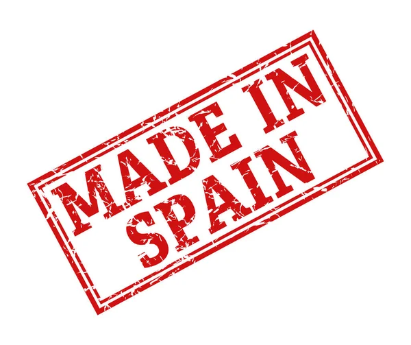 Sello Con Inscripción Made Spain Aislado Sobre Fondo Blanco — Vector de stock