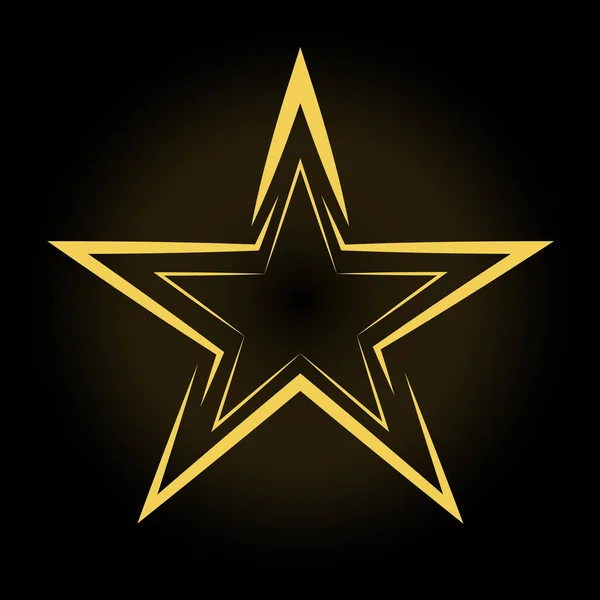 Star Illustration Vectorielle Stylisée Pour Logo Autocollant Emblème Isolé Sur — Image vectorielle
