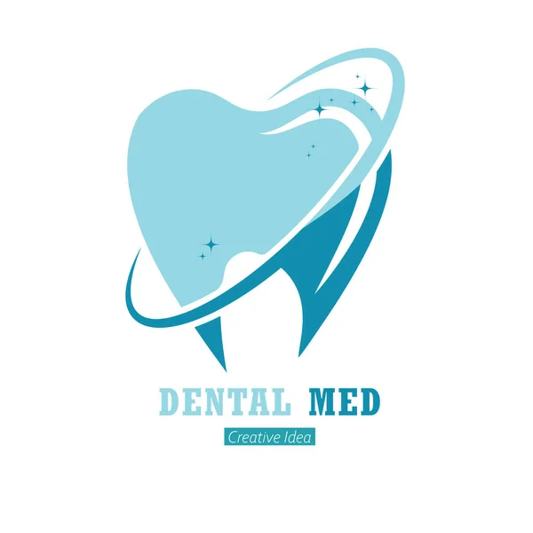 Οδοντιατρικό Λογότυπο Εικονογράφηση Διάνυσμα Χρώματος Για Λογότυπο Αυτοκόλλητο Ετικέτα Μοντέρνο — Διανυσματικό Αρχείο