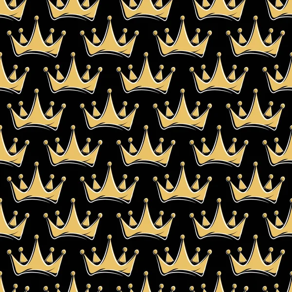 Корона Безшовний Візерунок Прикраси Текстильної Текстури Упаковки Простого Фону — стоковий вектор