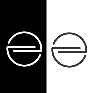 Soyut çember. Beyaz arkaplanda izole edilmiş logo, marka, etiket, logo veya yaratıcı tasarım için vektör illüstrasyonu