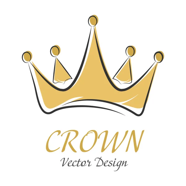 Crown Ilustración Simple Del Vector Para Logotipo Etiqueta Engomada Logotipo — Archivo Imágenes Vectoriales