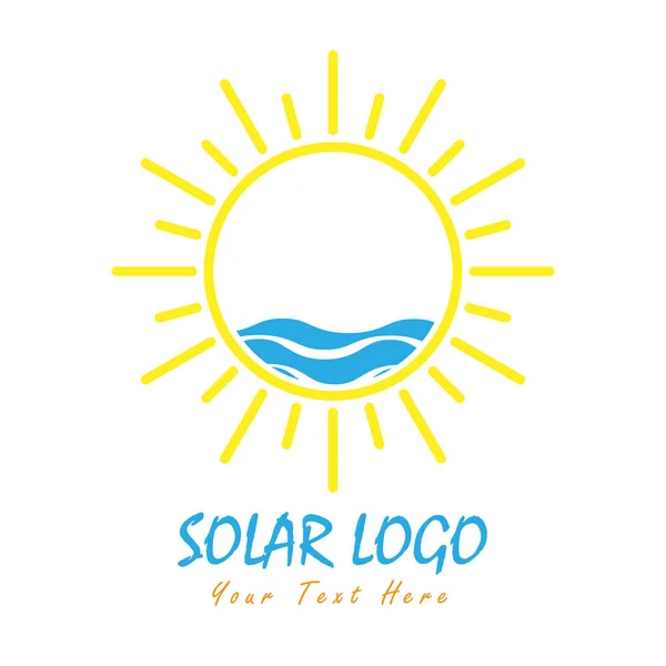 Solar Logo Vektorillustration Für Ein Logo Eine Vorlage Oder Ein — Stockvektor