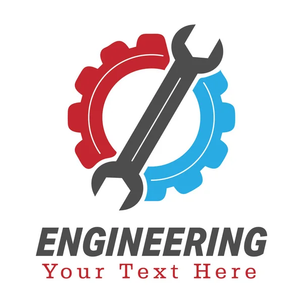 Engineering Verbindung Setzen Technisches Farblogo Vektorillustration Für Ein Logo Eine — Stockvektor