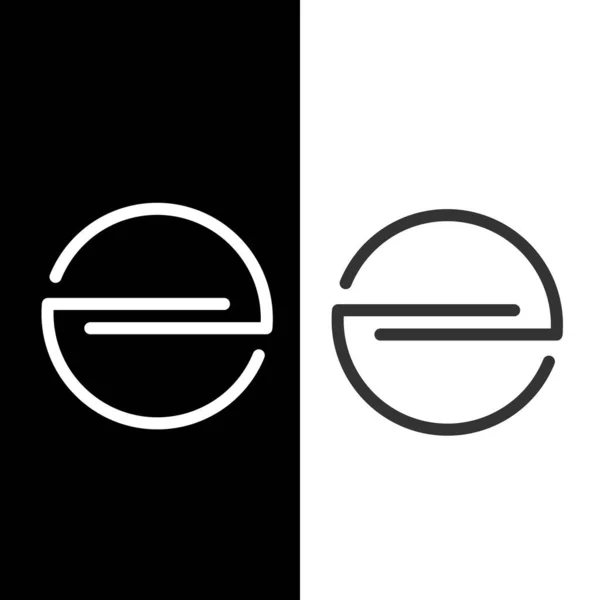 Soyut Çember Beyaz Arkaplanda Izole Edilmiş Logo Marka Etiket Logo — Stok Vektör