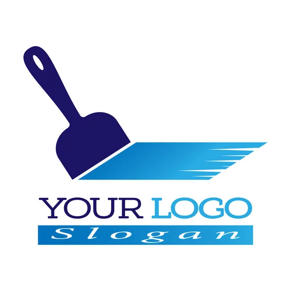Spazzola Dipinge Icona Stile Piatto Sito Web App Logo Logo — Vettoriale Stock