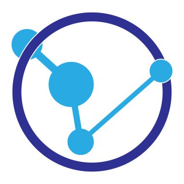 Çember ve yapı simgesi. Bir logo, logo, web sitesi veya uygulama için düz bir şekilde vektör illüstrasyonu. Stok resmi beyaz arkaplanda izole edildi