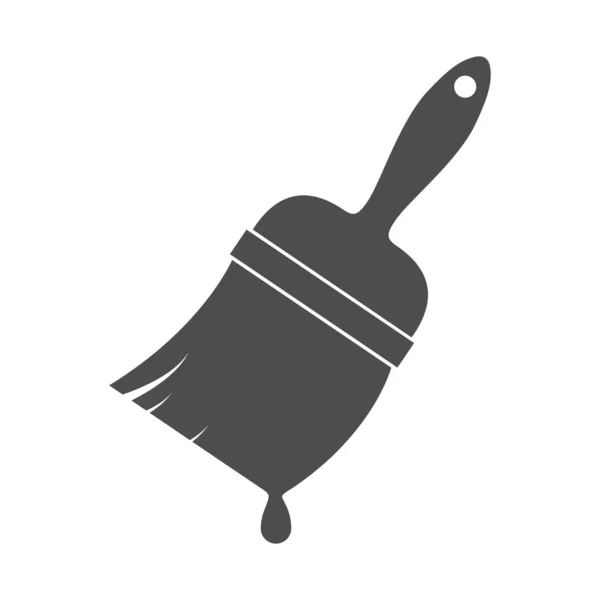 ブラシとペイント ウェブサイトやアプリ またはロゴのフラットスタイルアイコン 白い背景に隔離されたストック画像 — ストックベクタ