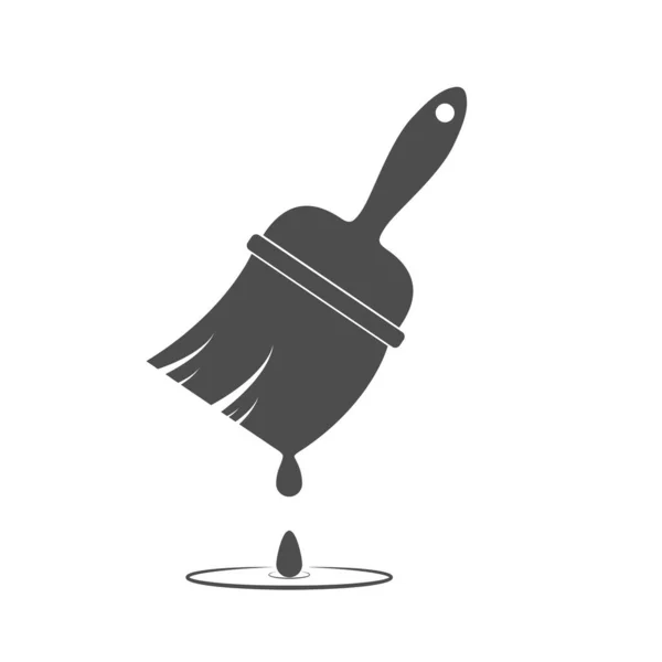 Borstel Verf Flat Style Icoon Voor Een Website App Logo — Stockvector