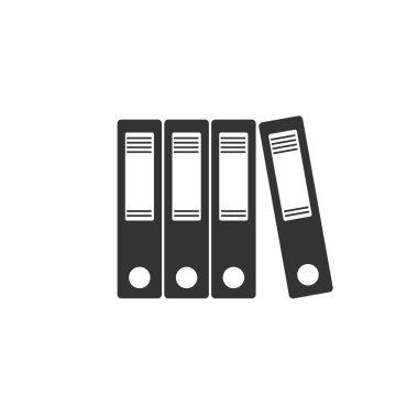 Belgeler için dizinler. Stok vektör illüstrasyonu beyaz bir arkaplanda izole edildi. Düz biçim