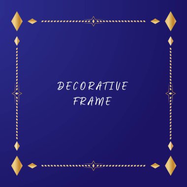 Çerçevenin geometrik şekli. Kartpostallar, afişler, el ilanları, fotoğraflar ve metin için dekoratif stil. Vektör illüstrasyonu