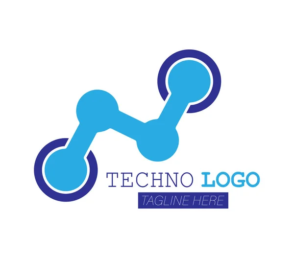 Logotipo Techno Alta Tecnologia Negócios Inovadores Ilustração Vetorial Simples Isolada — Vetor de Stock