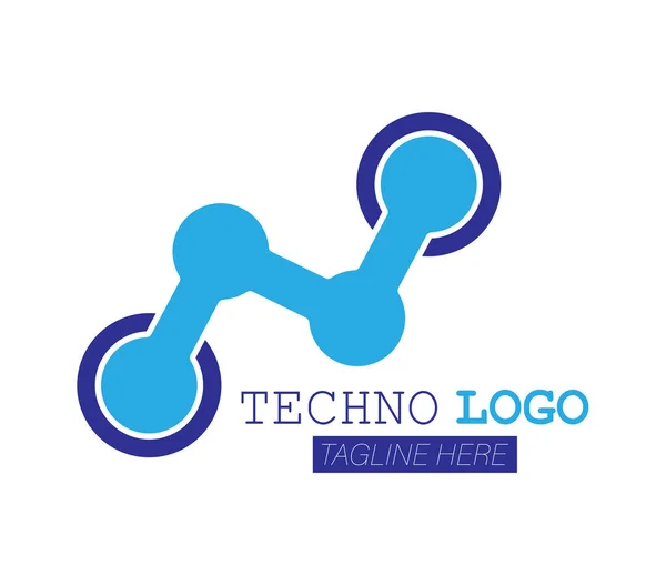 Logo Techno Business High Tech Innovativo Semplice Illustrazione Vettoriale Isolata — Vettoriale Stock