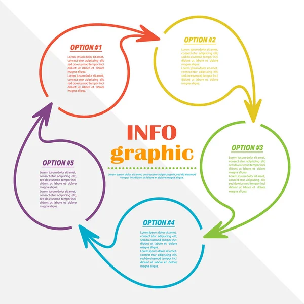 Tabla Infografías Descripción Visual Del Proceso Plan Desarrollo Estrategia Plantilla — Archivo Imágenes Vectoriales