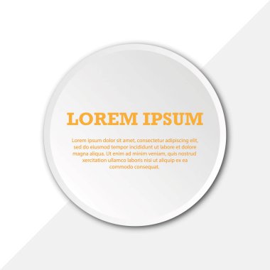 Üç boyutlu çember, bilgi grafikleri için şablon ve tema tasarımı. Basit vektör illüstrasyonu