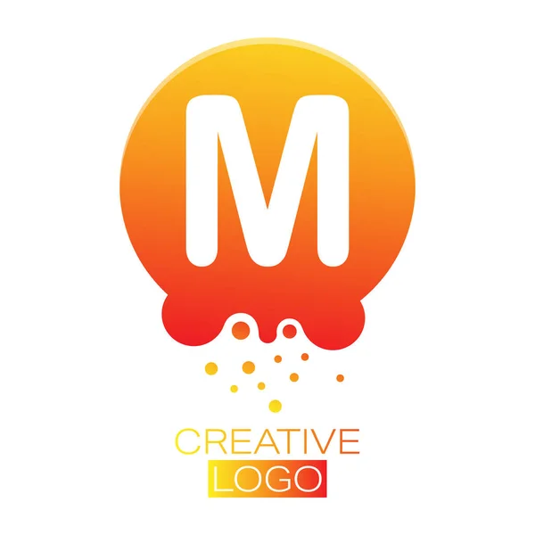 Creative Logo Letter Dot Splashes Vector Illustration Logo Sticker Brand — Stock Vector