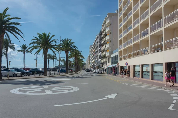 Lloret Mar Espanha 2019 Estrada Rotunda Foto Stock — Fotografia de Stock