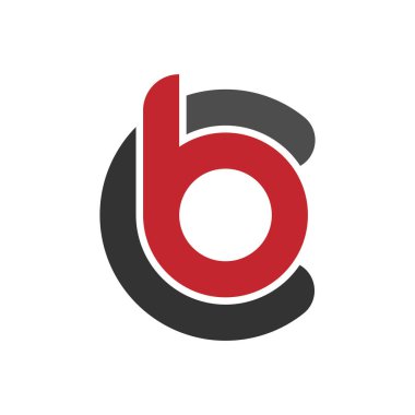 B ve C harfleri. Logo, marka ya da logo için düz tasarım. Vektör illüstrasyonu