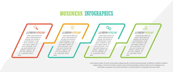 Infographics Icons Business Finance Project Plan Marketing Stages Flat Vector — Stock Vector