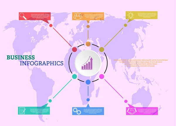 Infografikus Sablon Vizuális Ikonokkal Szakaszában Üzleti Képzési Marketing Vagy Pénzügyi — Stock Vector