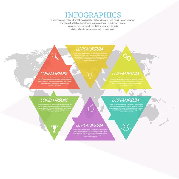 Infografische Template Met Visuele Pictogrammen Fasen Van Het Bedrijfsleven Opleiding — Stockvector