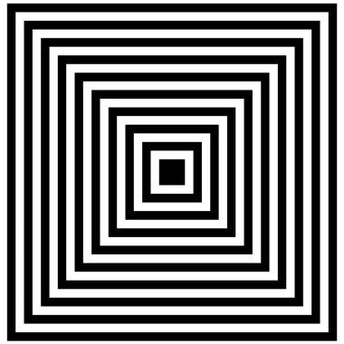 Optik yanılsama. İllüzyon sanatı. Soyut siyah ve beyaz arka plan bükülmüş. Vektör çizim