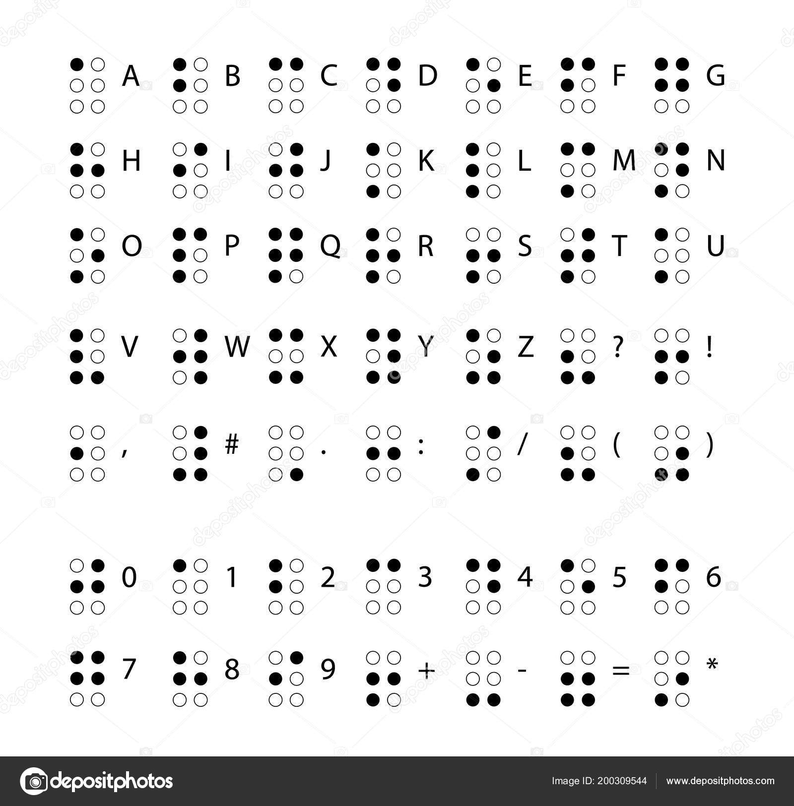 Braille Alphabet Letters Alphabet Blind Tactile Writing System