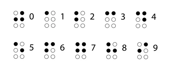 Braillezeilen Lesung Für Blinde Taktiles Schreibsystem Das Von Blinden Oder — Stockvektor