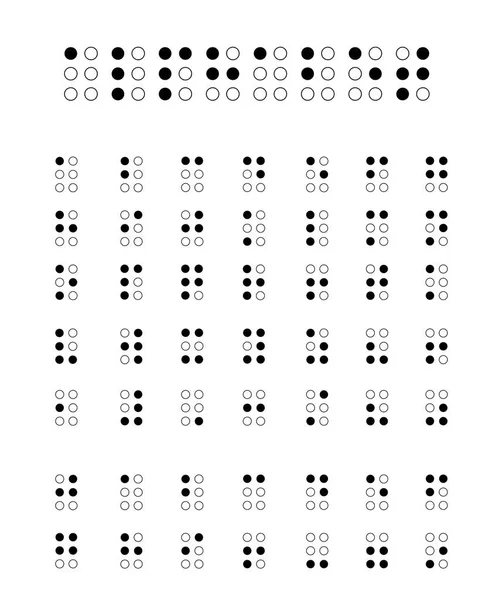 Alfabeto Braille Alfabeto Para Ciegos Sistema Escritura Táctil Utilizado Por — Vector de stock